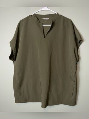 Mandala Women’s Mandarin Dolman Top Olive‎ XL